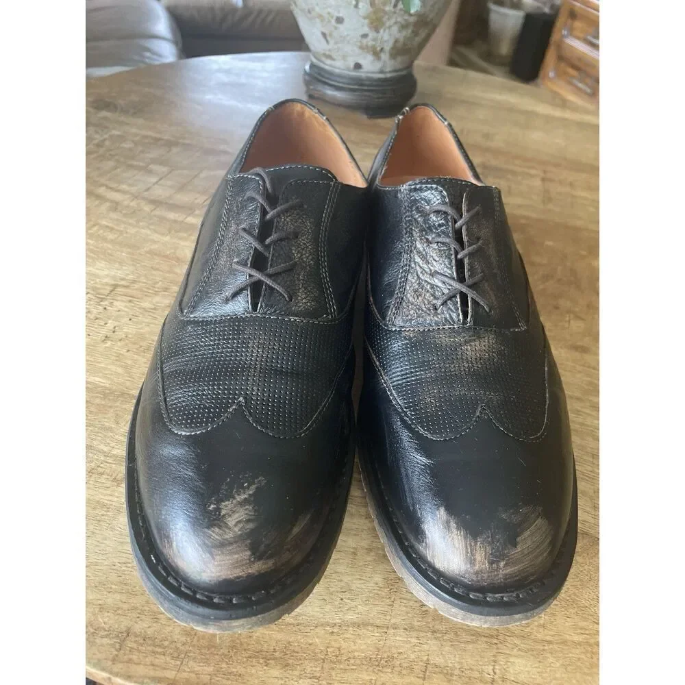 BED STU Distressed LEATHER INSIDE AND OUT Brown Men’s Workshop  Oxfords Shoes 10